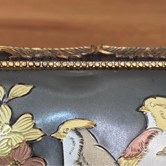 Vintage SANKYO Schmid Japan Oriental Asian Enamel Birds Piano Music Box - Picture 15 of 15